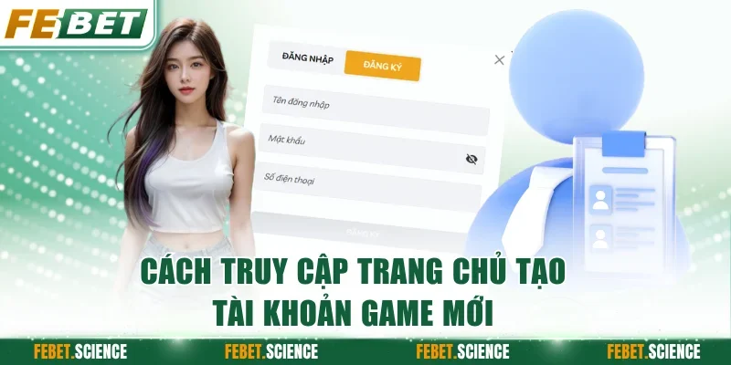 Cách truy cập trang chủ tạo tài khoản game mới