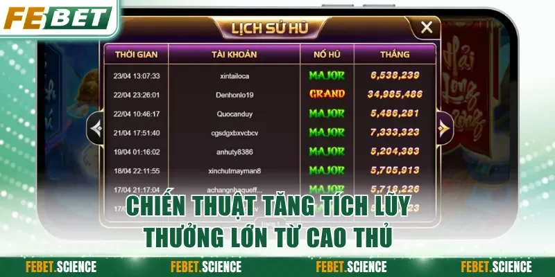 Chiến thuật tăng tích lũy thưởng lớn từ cao thủ