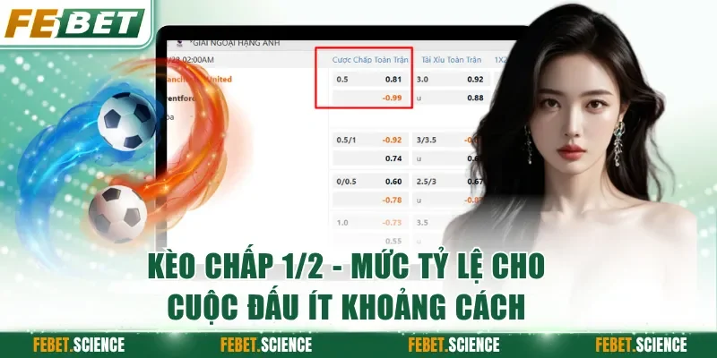 Kèo chấp 1/2 - Mức tỷ lệ cho cuộc đấu ít khoảng cách