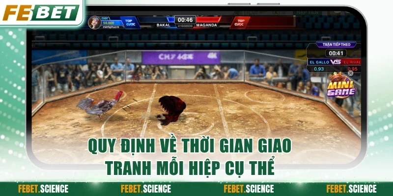 Quy định về thời gian giao tranh mỗi hiệp cụ thể